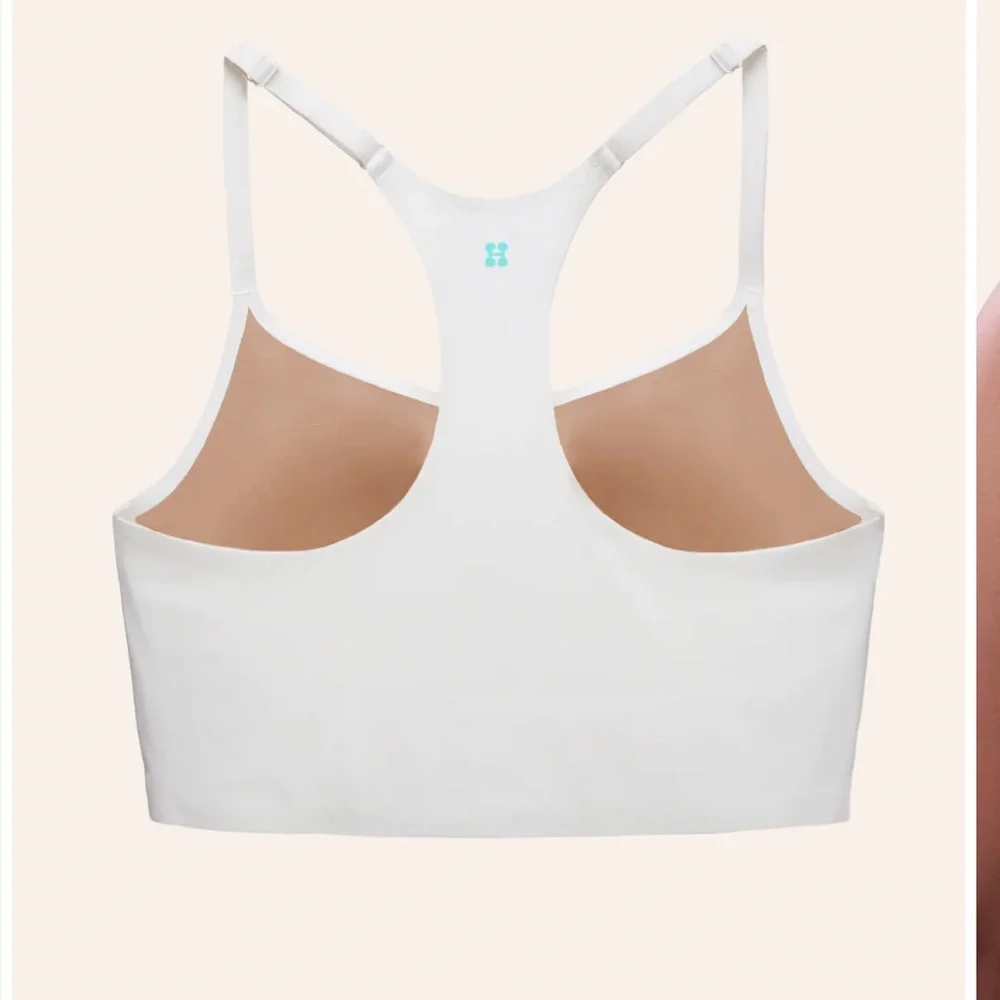 White Racerback Full-Coverage Bra - Picture 2 of 5